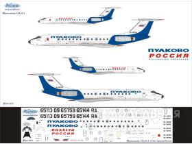 Декаль Туполев-134 Пулково/Россия