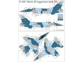 Декали для F-16C Aggressor RED 35