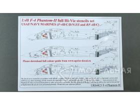 Декали для F-4B/N/J/S/C/D & RF-4C/B Phantom-II full stencils and insignia