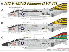 Декали для F-4J Phantom-II VF-151