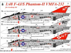 Декали для F-4J/S Phantom-II VMFA-232