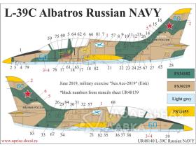 Декали для L-39C Albatros Russian NAVY with stencils