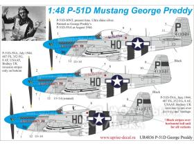 Декали для P-51D-5/30 Mustang George Preddy