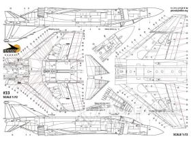 F-4B/J/N Phantom technical data stencils. USN and USMC aircraft, High Visibility paint scheme