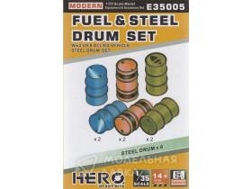 Fuel & Steel Drum Set WW2 Us & Allied Vehicles & Modern