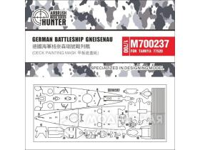 GERMAN BATTLESHIP GNEISENAU DECK PAINTING MASK（FOR TAMIYA 77520）