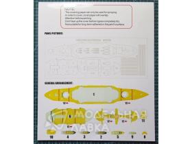 German Battleship Schleswig-Holstein 1908 Deck Painting Mask (For Trumpeter 05355)