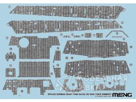 German heavy tank Sd.Kfz.182 King Tiger Zimmerit Decal Meng Model