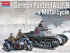 German Panzer I Ausf.B & Motorcycle