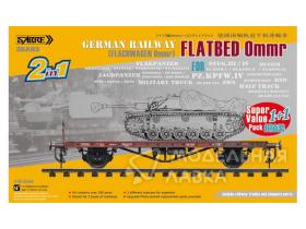 German Railway FLATBED Ommr 2-in-1Super value pack (1+1)