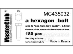 Головка болта (ключ 0,5 мм; установочное отверстие 0,4 мм)