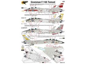 Grumman F-14A Tomcat. Early F-14A, 4 marking options: VF-1, VF-142, VF-211, VF-21