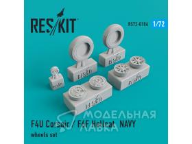 Колеса для F4U Corsair / F6F Hellcat NAVY wheels set