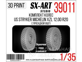 Комплект колес US Stryker Michelin XZL 12.00 R20 с просадкой (8шт)