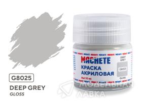 Краска акриловая MACHETE 10 мл, Deep grey (Серый, глянцевый)