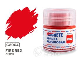 Краска акриловая MACHETE 10 мл, Fire red (Красный, глянцевый)