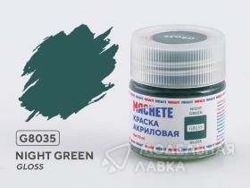 Краска акриловая MACHETE 10 мл, Ночной зелёный (Night green)