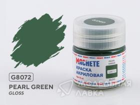 Краска акриловая MACHETE 10 мл, Перламутрово-зеленый (Pearl green)