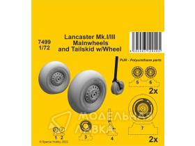 Lancaster Mk.I/III Mainwheels and Tailwheel w/Leg