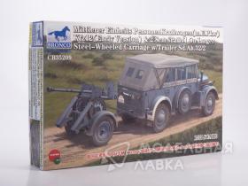 Mittlerer Einheits PersonenKraftwagen (m.E.Pkw) Kfz12 & 2.8cm sPzB41 w/Trailer