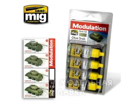 Набор акриловых красок Olive Drab Modulation Set