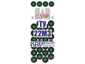 Окрасочная маска для модели Т-22М3 (Academy/Minicraft)