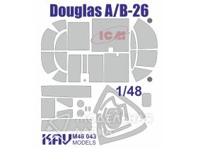 Окрасочная маска на Douglas A/B-26 (ICM) расширенный набор