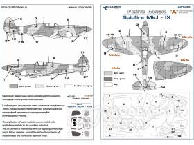 Окрасочная маска Spitfire Mk.I - IX - camouflage A