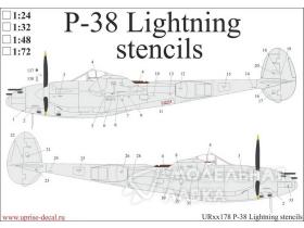 P-38 Lightning stencils