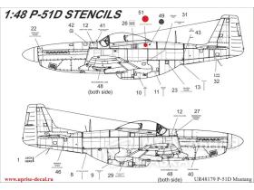 P-51 Mustang stencils