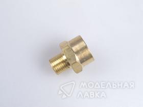 Переходник гайка 1/4" - штуцер 1/8", с уплотнительным кольцом (компрессор 1201 - фильтр 1702)