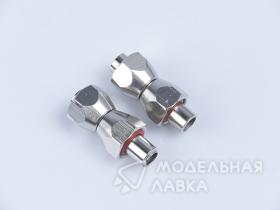 Переходник гайка M12x1 - трубка - гайка M12x1 (головка компрессора 1205, 1206 - переходник 8115) комплект с прокладками