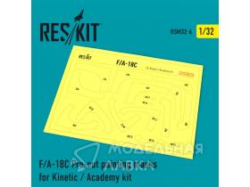 Предварительно Вырезанные Маски Для Рисования F / A-18c Для Набора Kinetic / Academy