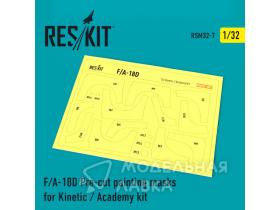 Предварительно Вырезанные Маски Для Рисования F / A-18d Для Набора Kinetic / Academy