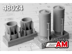 РБК-500 ШОАБ-05 (2шт.) /разовая бомбовая кассета снаряженная шариковыми осколочными авиабомбами/ для самолётов Су-17, Су-24, Су-25, МиГ-21 1/48