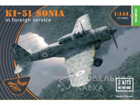 Самолет Mitsubishi Ki-51 Sonia в иностранных ВВС (2 шт.)