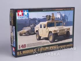 Современный американский военный автомобиль 4x4 Hummer (2 фигуры, гранатомет и пулемет M60)