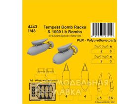 Стойки для бомб Tempest и 1000-фунтовые бомбы