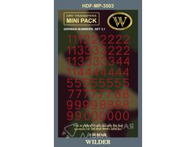 Сухая декаль Немецкие номера для наземной техники. Сет 3.1 Сплошные, красные