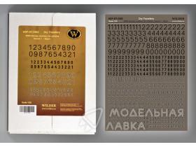 Сухая декаль WWII German numbers for vehicles. Variant 1- Black