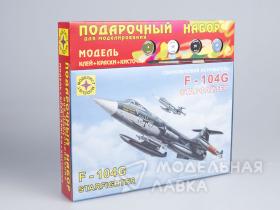 Сверхзвуковой истребитель F-104G Starfighter с клеем, кисточкой и красками.