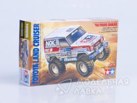 Toyota Land Cruiser-90 Paris-Dakar с электромоторчиком (серия 4WD, джипы с маленькими колесами). Собирается без клея.