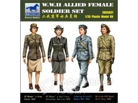 W.W.II Allied Female Soldier Set  (4 figures)