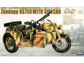 WWII German Zundapp KS 750 with Sidecar/w trailers