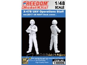 "X-47B UAV Operations Staff ver.2017-US NAVY Deck crews Figures :   3D Print RESIN PARTS "