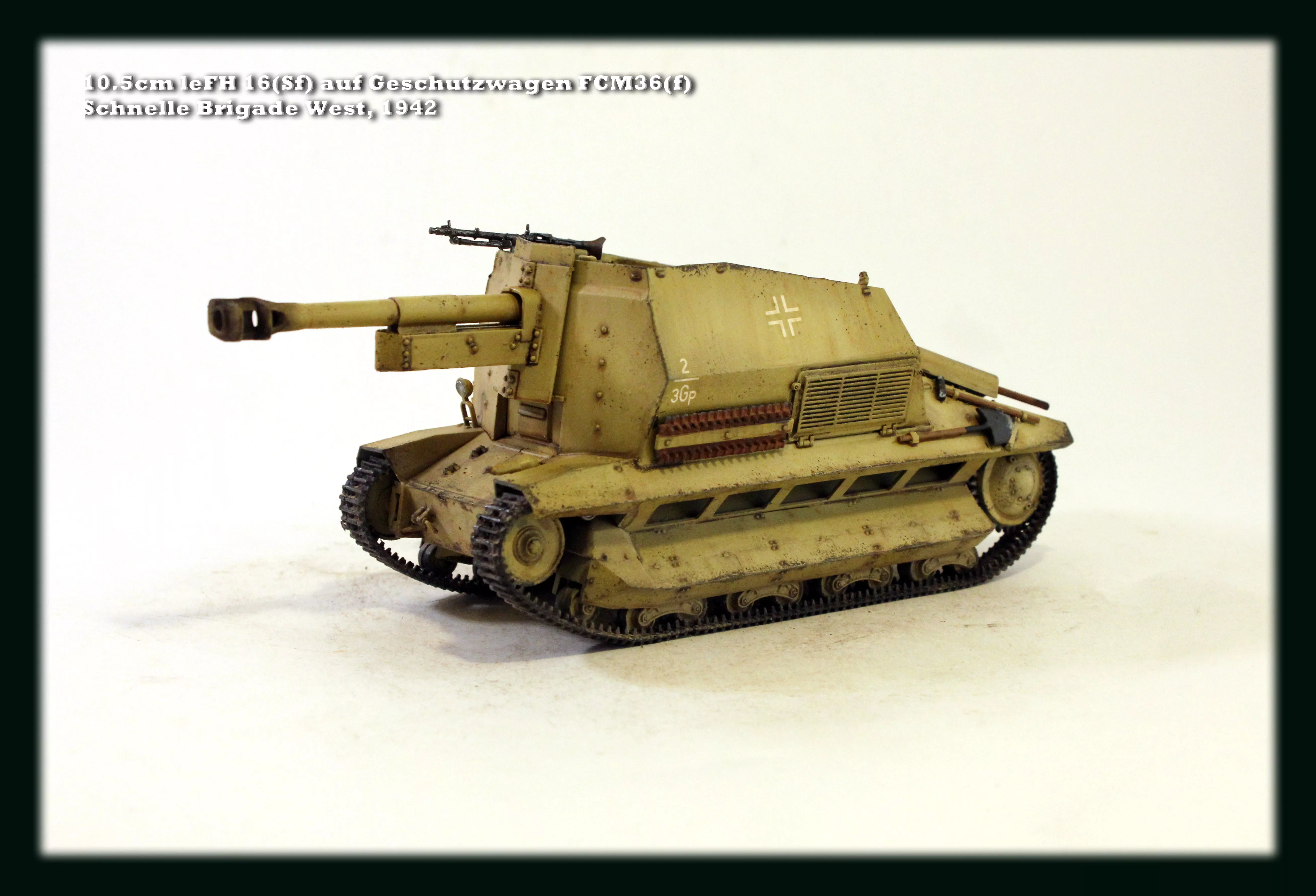 10.5cm leFH 16(Sf) auf Geschutzwagen FCM36(f) Немецкая самоходная гаубица 2МВ