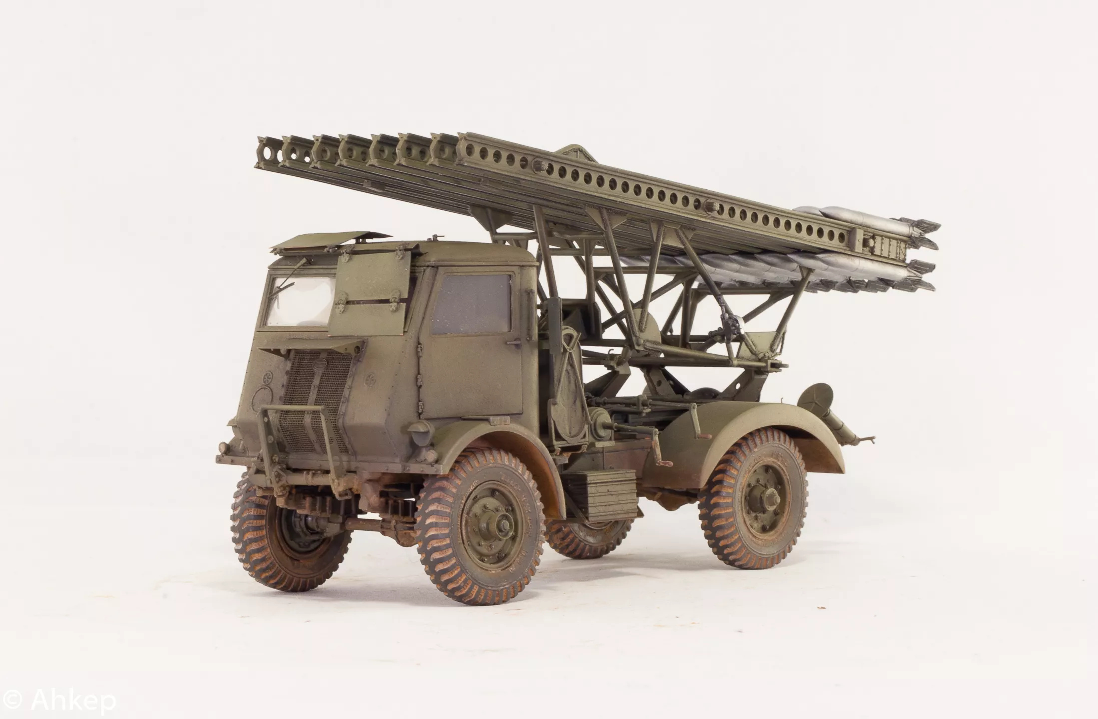 BM-13-16 on W.O.T. 8 chassis, WWII Soviet MLRS