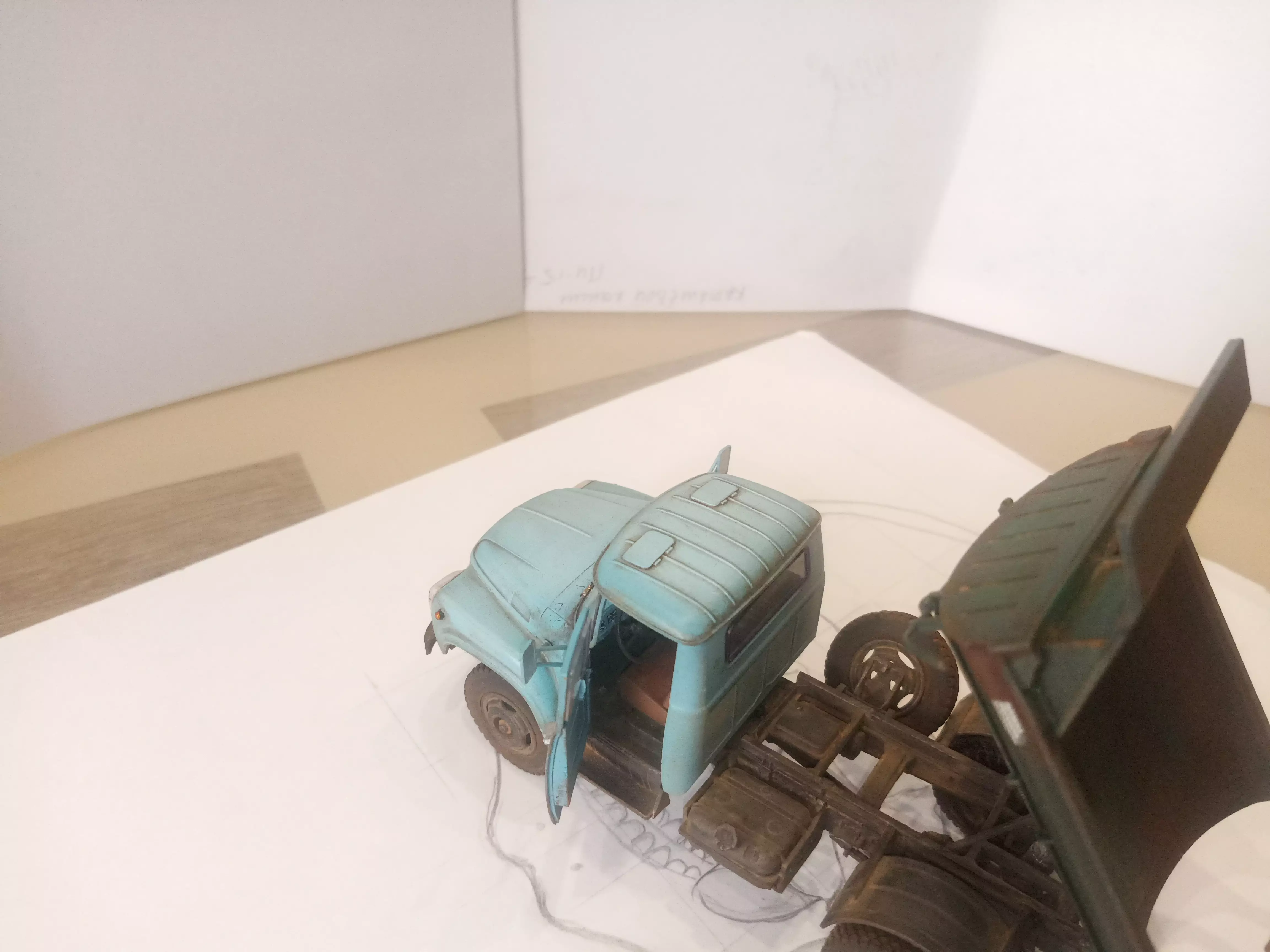 Сборная модель лесовоз с прицепом-роспуском 43204-10