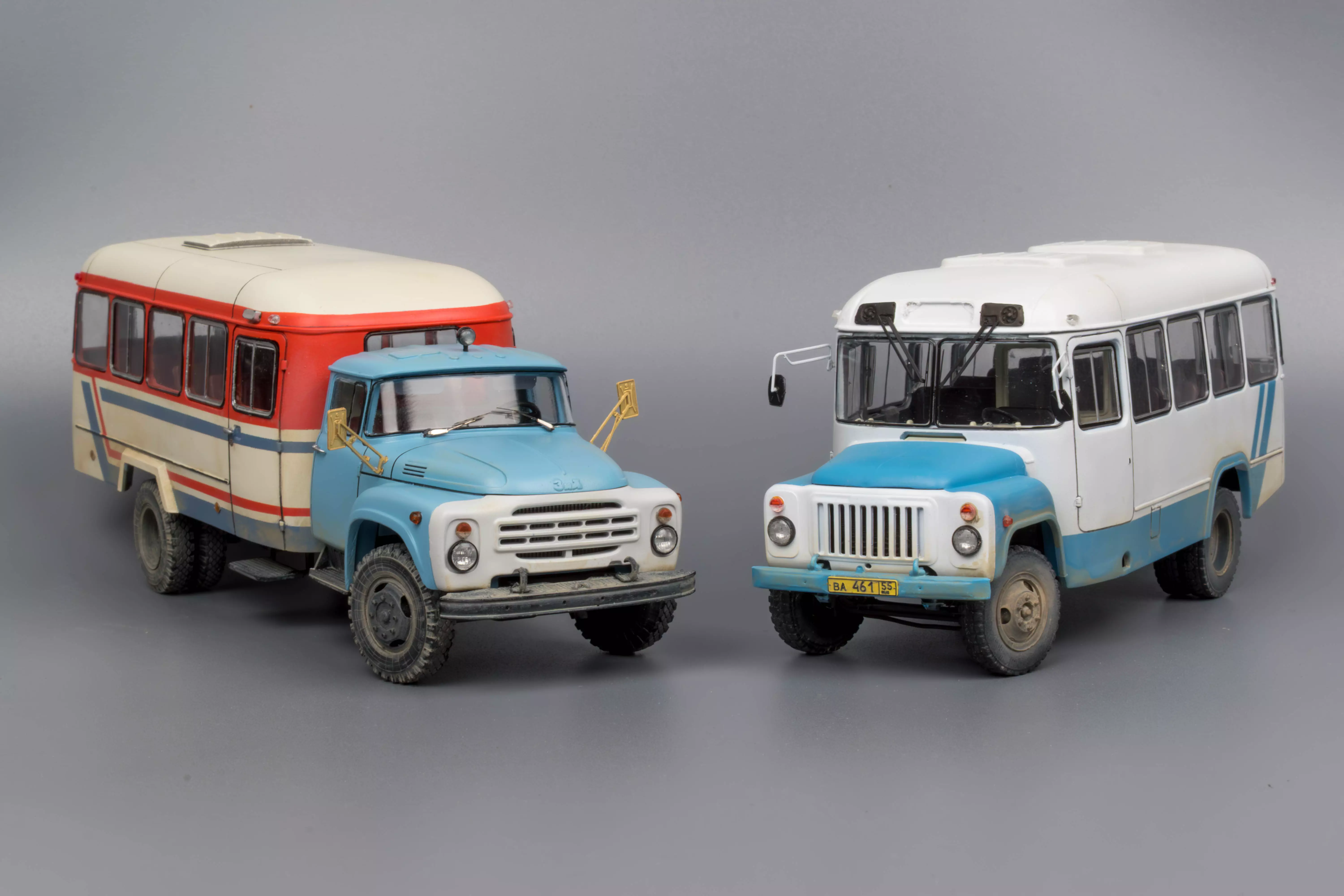 Сборная модель лесовоз с прицепом-роспуском 43204-10